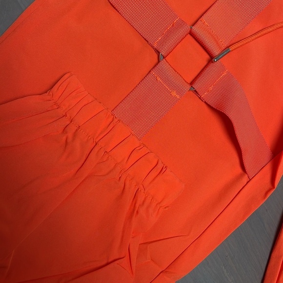 NWT Cargo Pant & Longsleeve Crop Top Boutique Set Orange - Picture 4 of 7